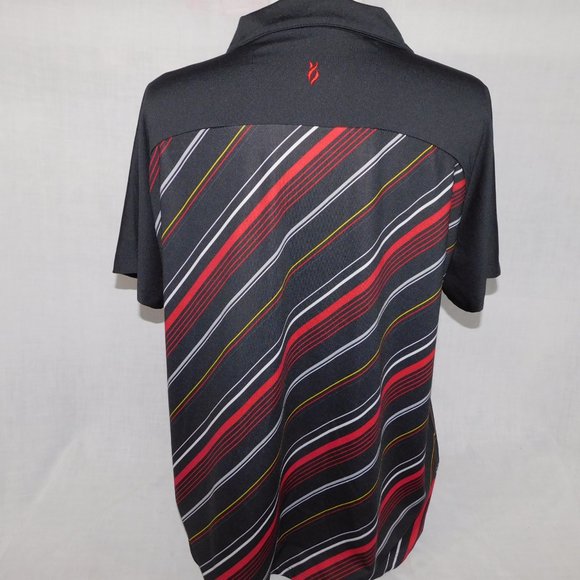 Nancy Lopez Womens Plus Size 1X Black Red White Striped Golf Polo Shirt - Picture 7 of 10